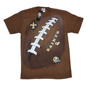 New Orleans Saints NFL Football Liquid Blue Touchdown Crew Neck Mens T-Shirt NWT